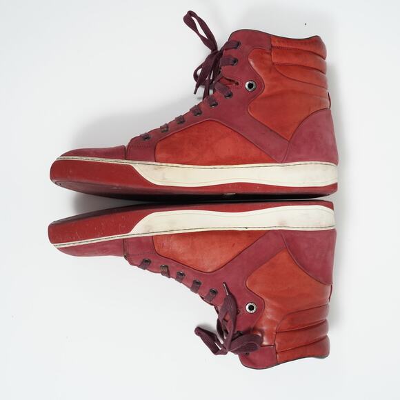 Lanvin Red Leather Puzzle High Top Sneakers Italy Men’s 10 Luxury Designer main image 10